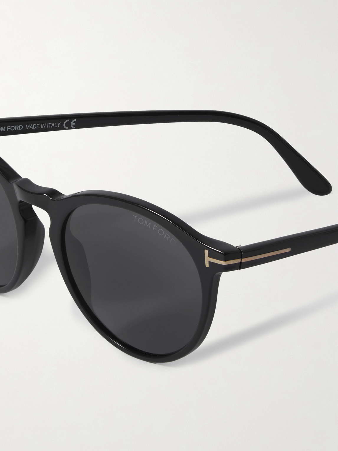 Tom Ford Aurele Round-frame Acetate Sunglasses In Black