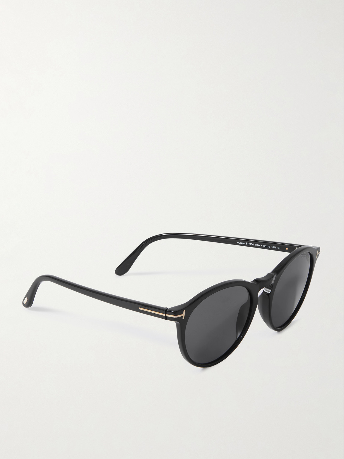 Tom Ford Aurele Round-frame Acetate Sunglasses In Black