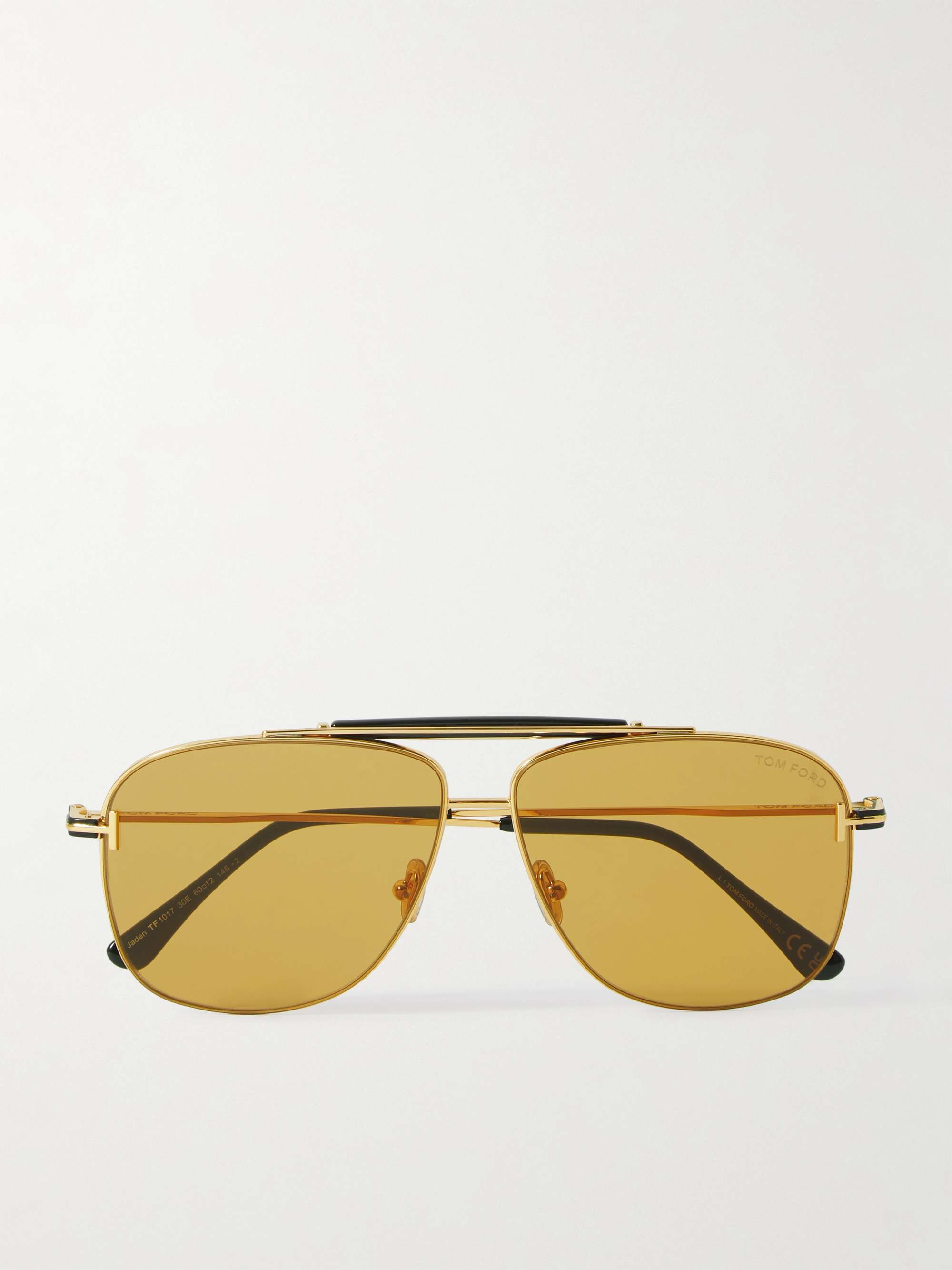 Tom ford gold aviator sunglasses hotsell
