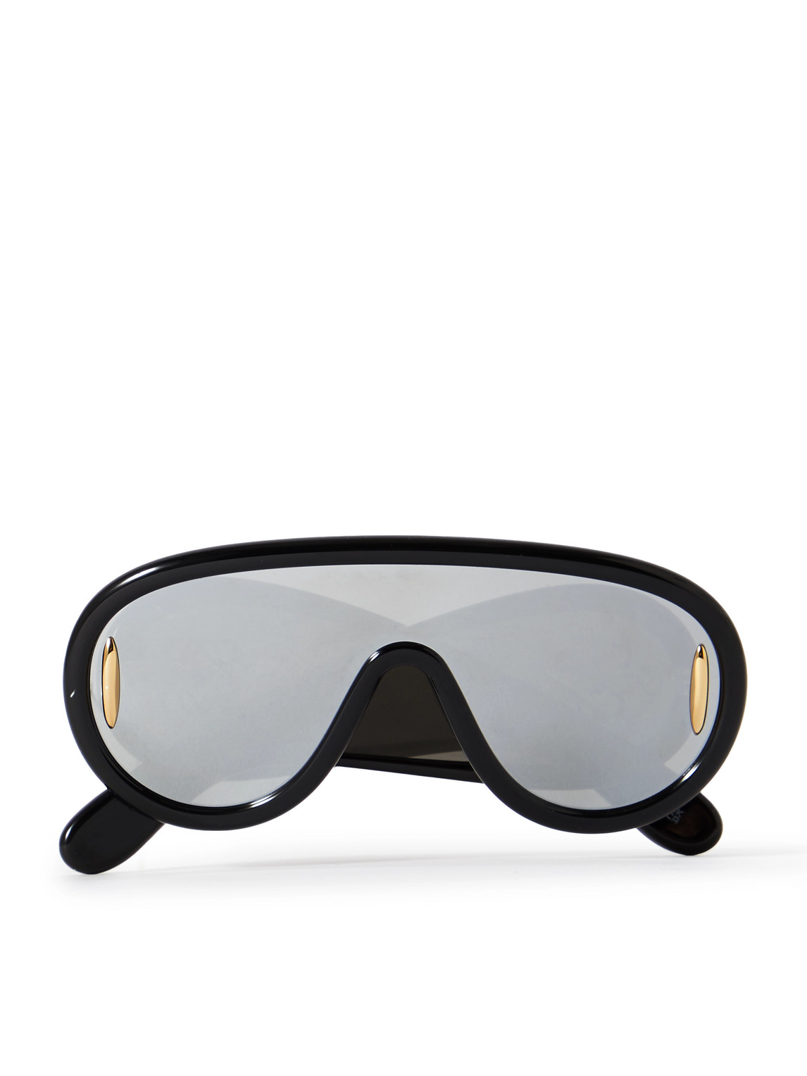 Loewe Paula's Ibiza Wave Mask Oversized D-frame Acetate Sunglasses In Black