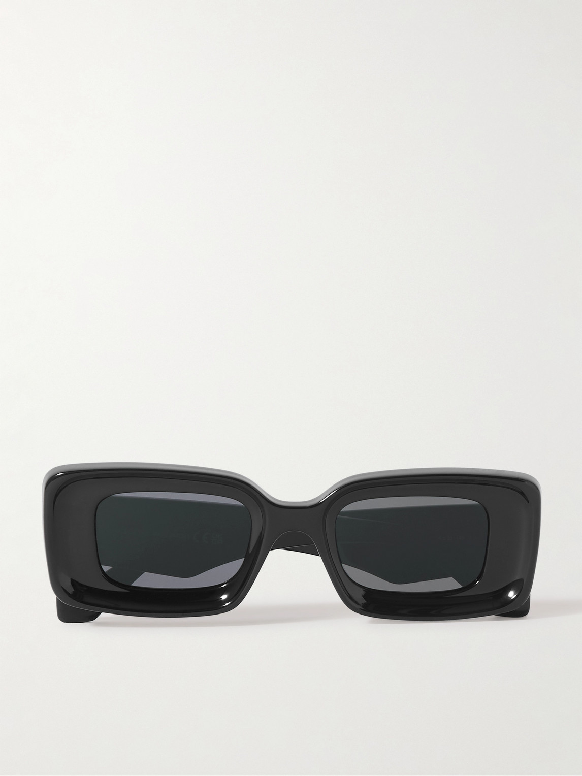 Loewe Anagram Rectangular-frame Acetate Sunglasses In Metallic