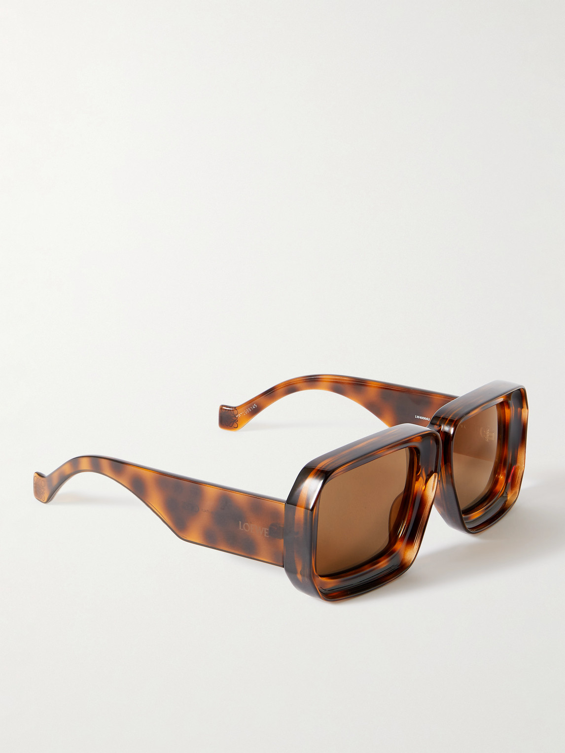 Shop Loewe Paula's Ibiza Dive Oversized Square-frame Tortoiseshell Acetate Sunglasses In Brown