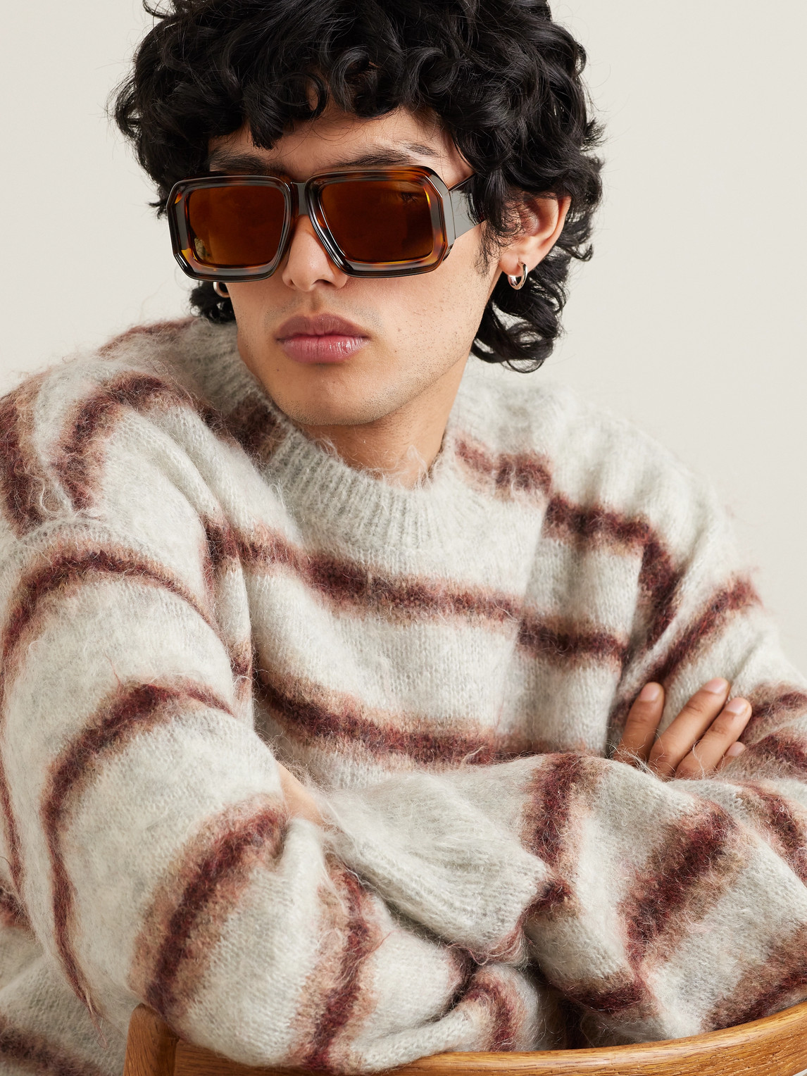 Loewe Paula's Ibiza Dive Oversized Square-frame Tortoiseshell Acetate Sunglasses In Brown