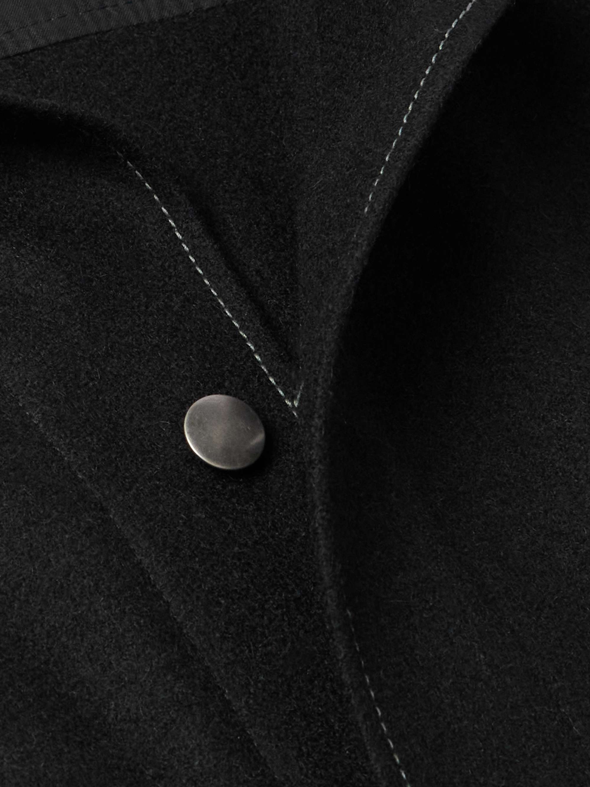 NICHOLAS DALEY Rebel Panelled Denim and Brushed-Wool Jacket for