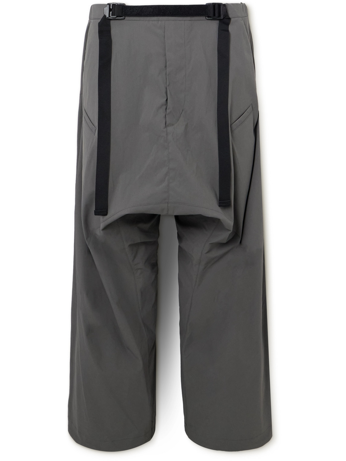 P30BL Wide-Leg Belted Layered Encapsulated Nylon Cargo Trousers
