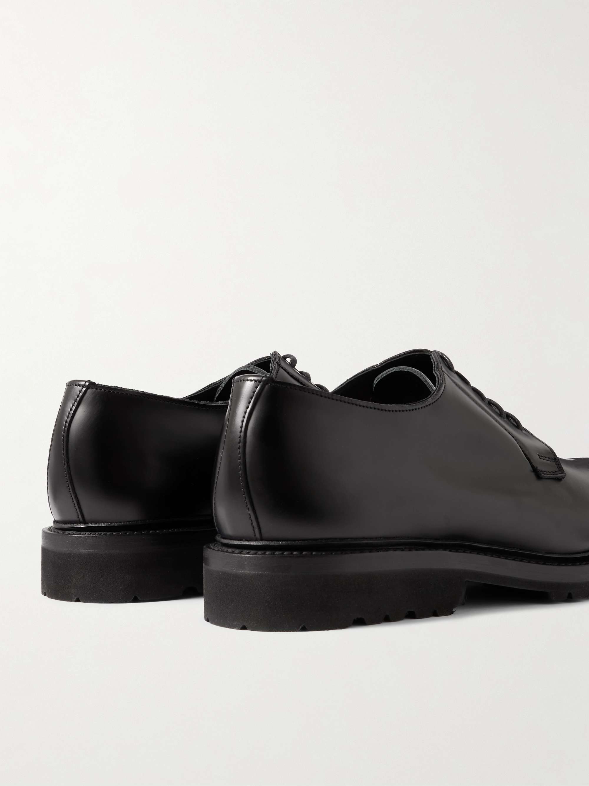 GEORGE CLEVERLEY Archie Horween Shell Cordovan Leather Derby Shoes