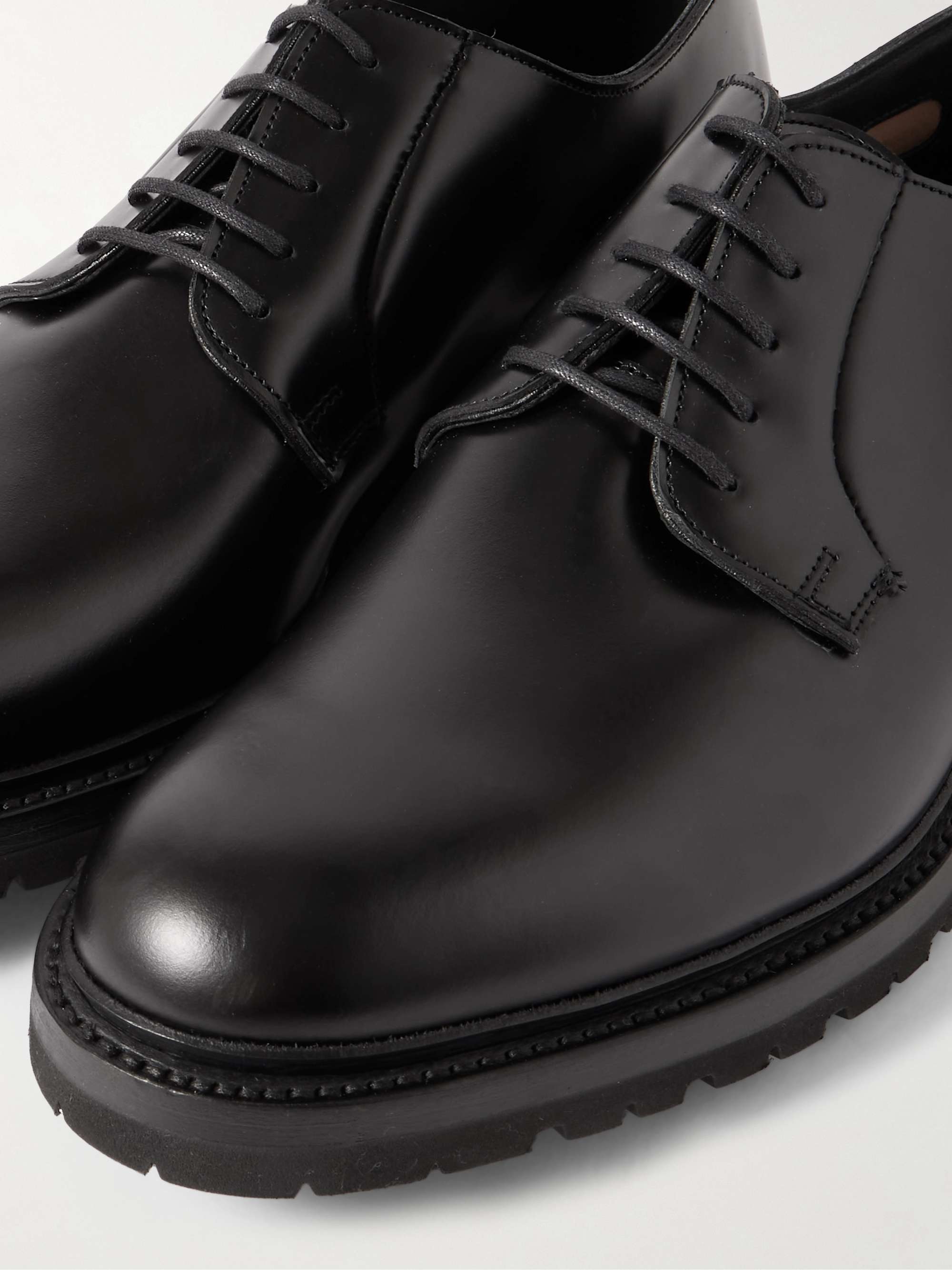 GEORGE CLEVERLEY Archie Horween Shell Cordovan Leather Derby Shoes