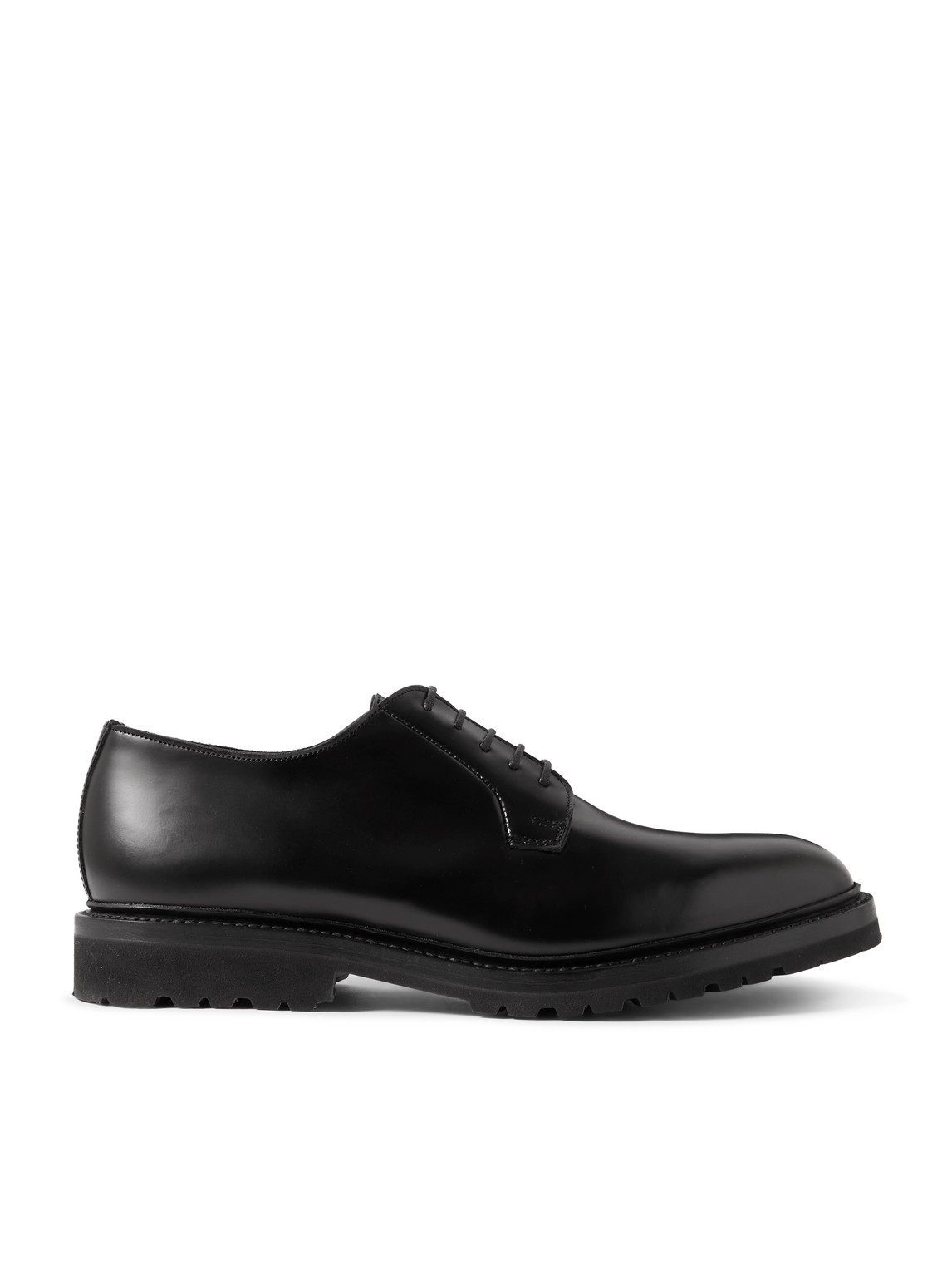 George Cleverley Archie Leather Derby Shoes In Black