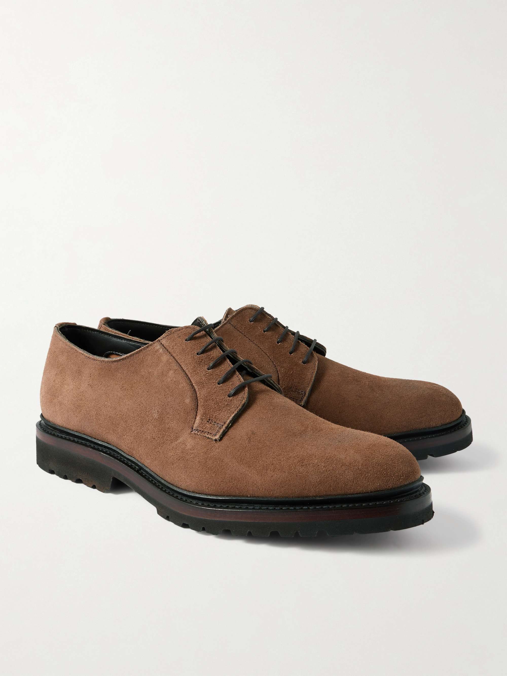 GEORGE CLEVERLEY Archie Horween Shell Cordovan Leather Derby Shoes