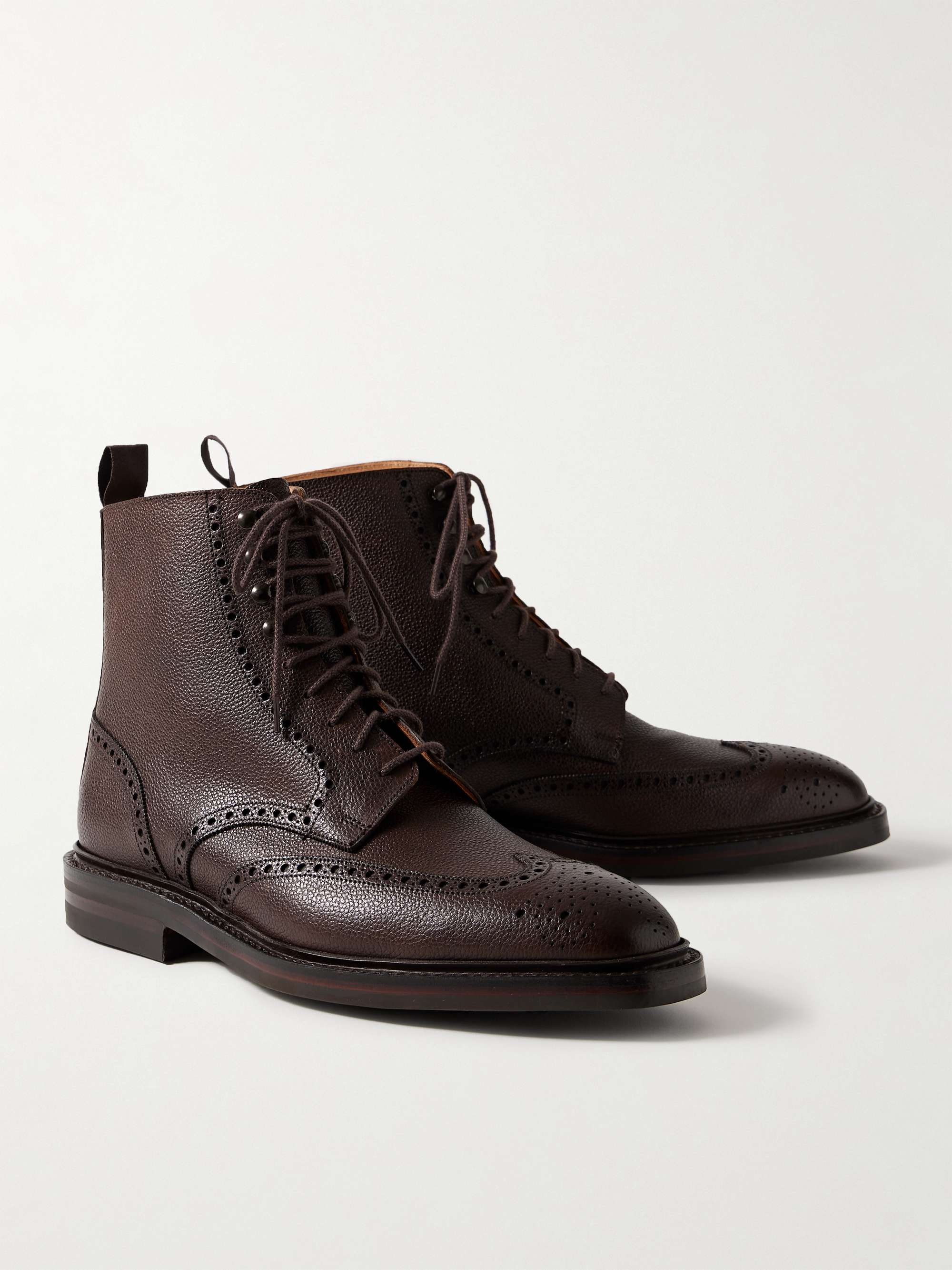 GEORGE CLEVERLEY Bryan Leather Brogue Boots