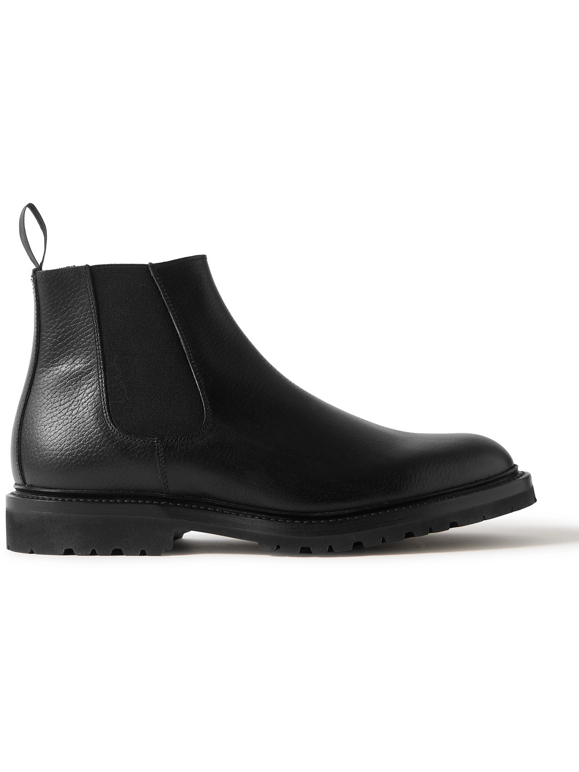 George Cleverley Jason Ii Waxed-leather Chelsea Boots In Black
