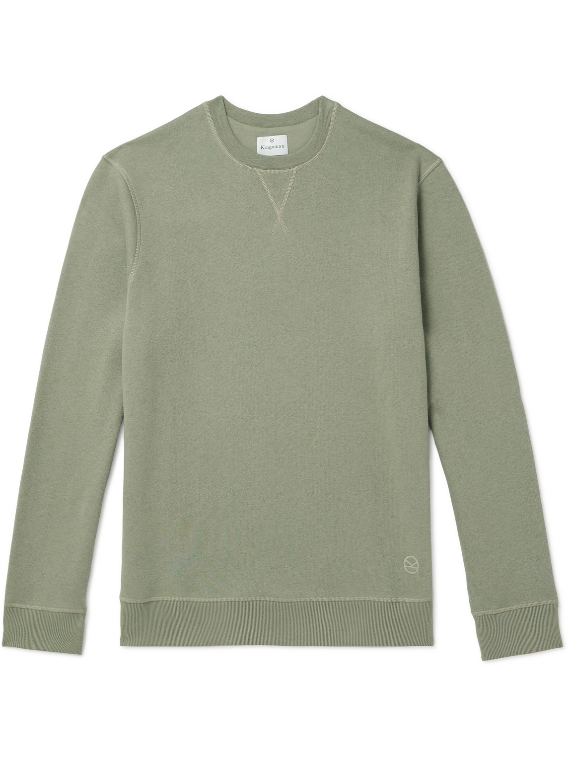 Logo-Embroidered Cotton and Cashmere-Blend Jersey Sweatshirt