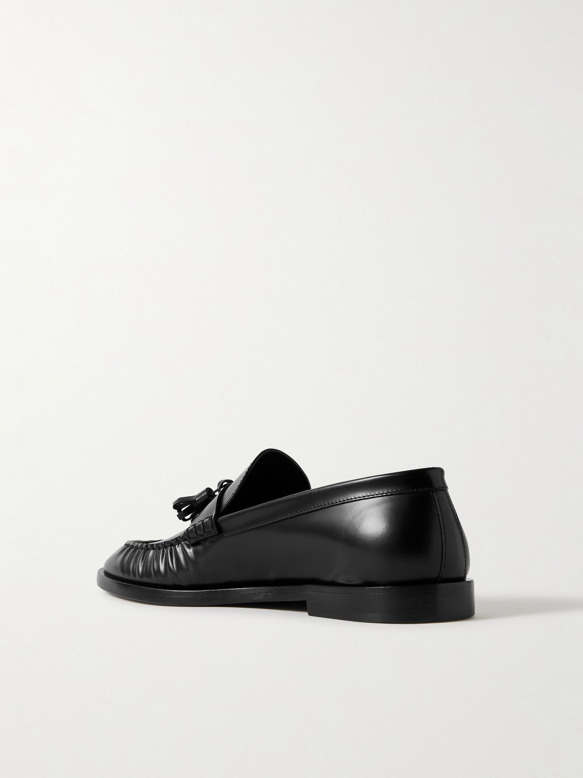 Shop The Row Tasselled Leather Loafers In Black