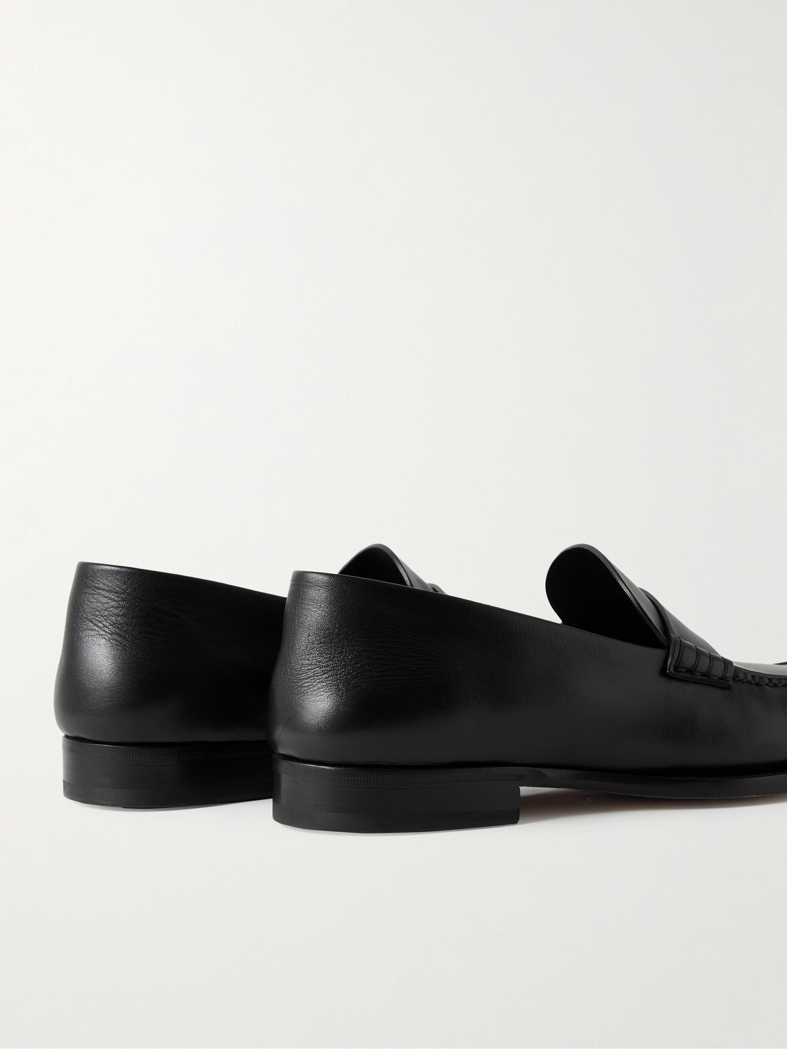 The Row Novus Leather Loafers In Black