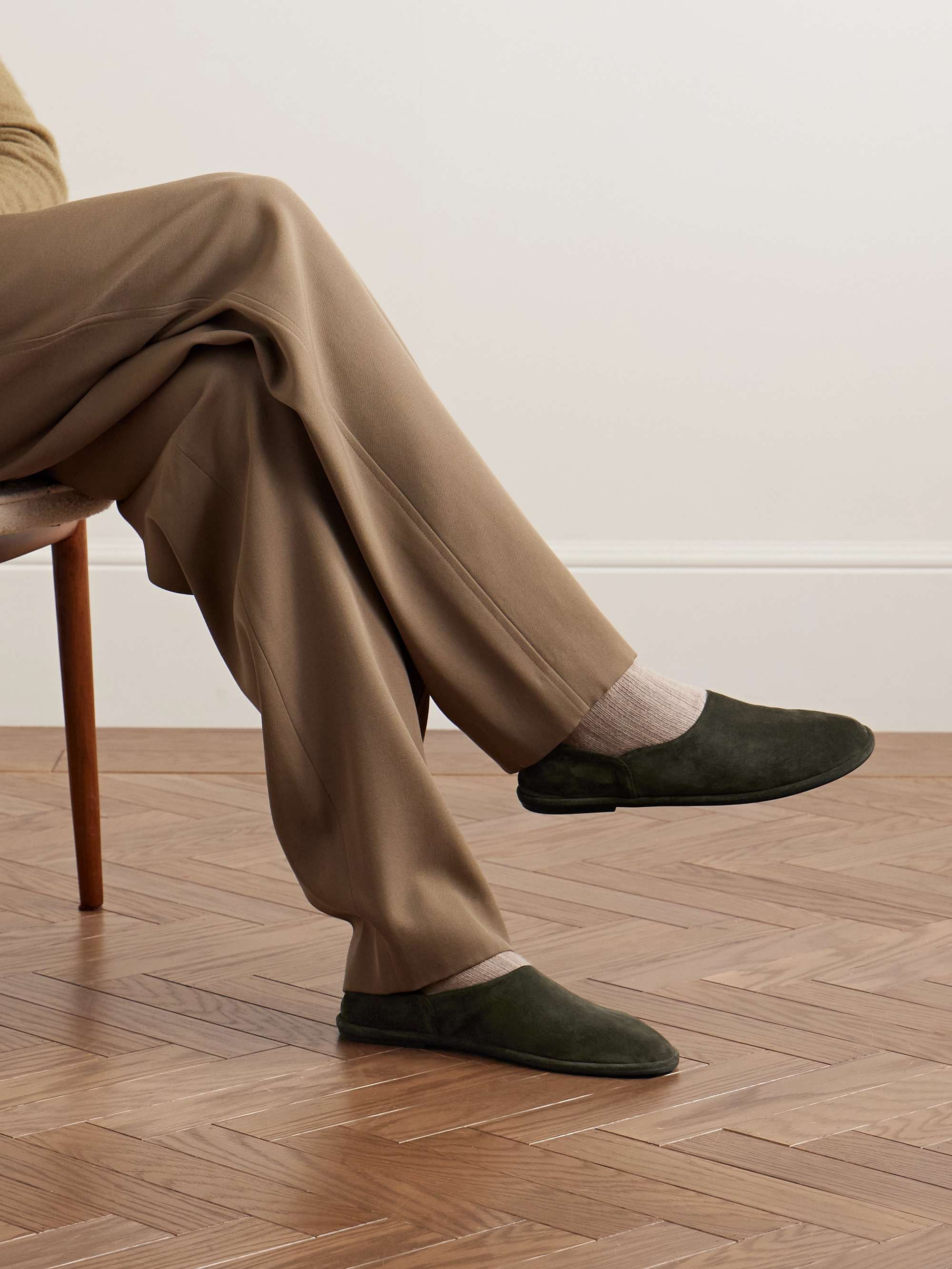 THE ROW Canal Suede Slippers for Men MR PORTER