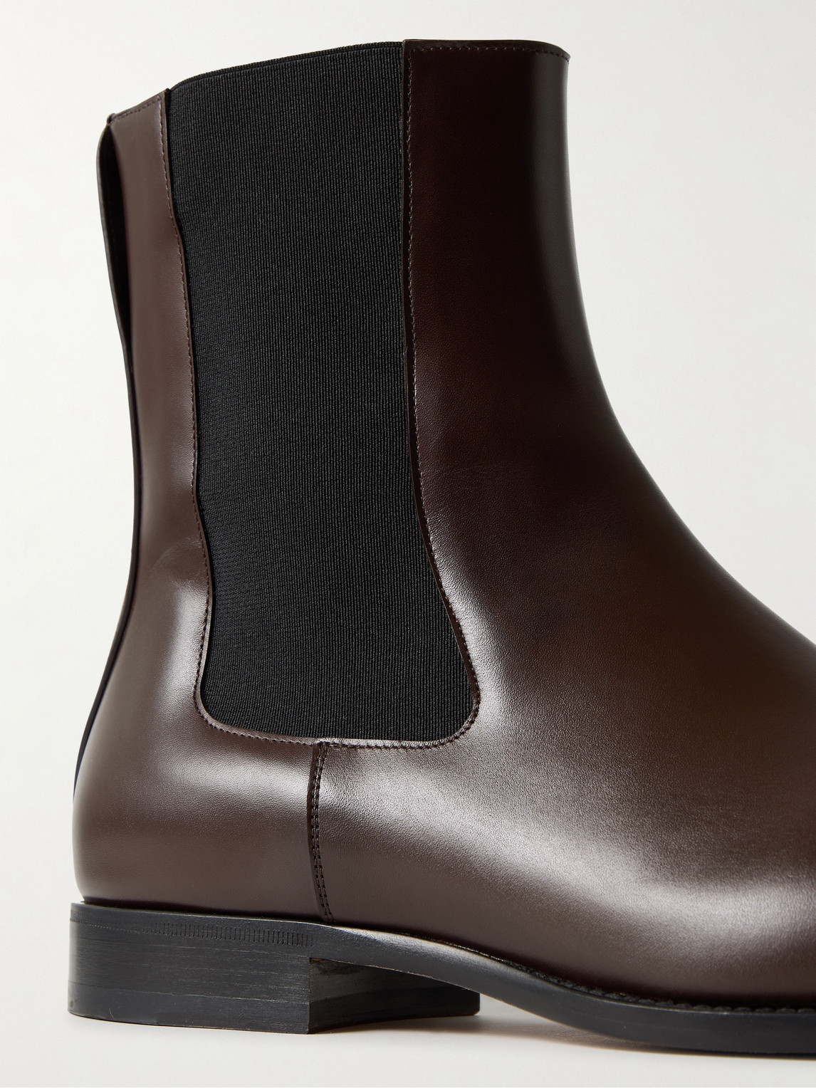 The Row Novus Leather Chelsea Boots In Brown