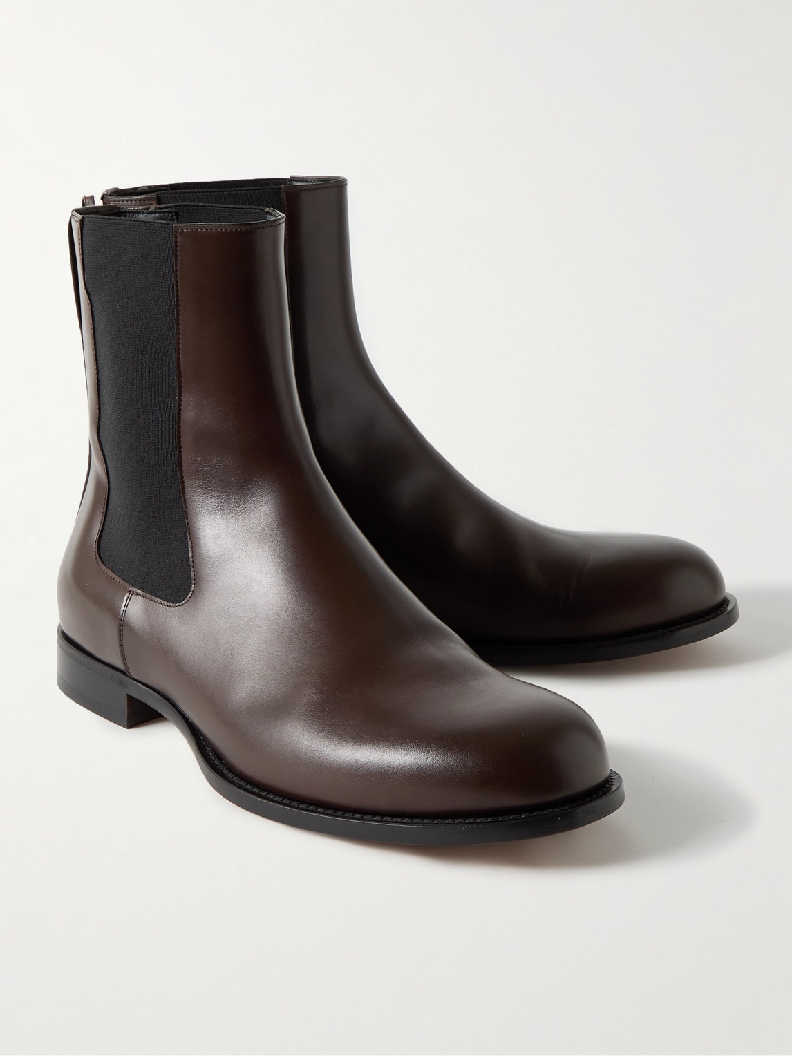 The Row Novus Leather Chelsea Boots In Brown