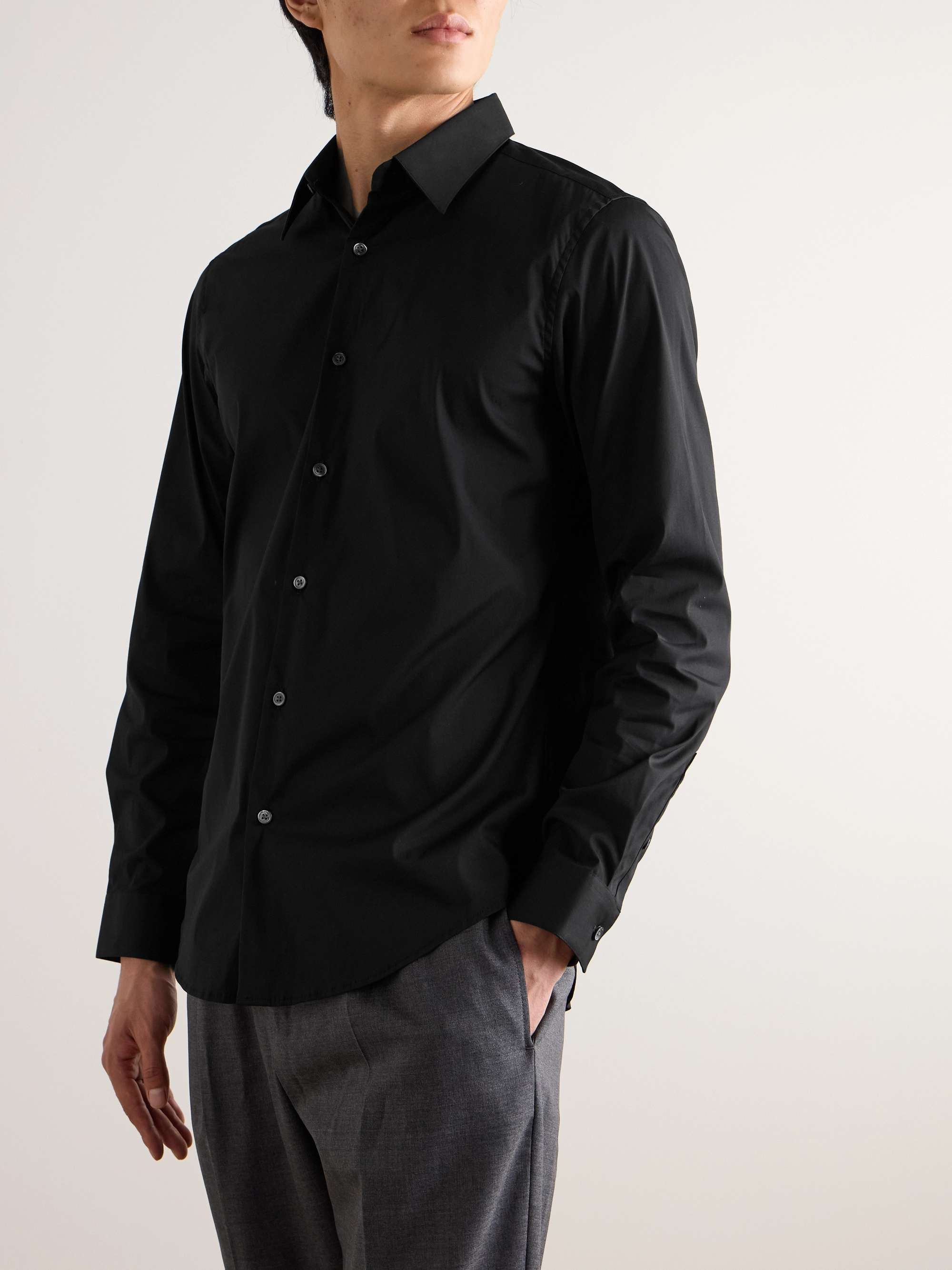 THEORY Sylvain Slim-Fit Cotton-Blend Poplin Shirt