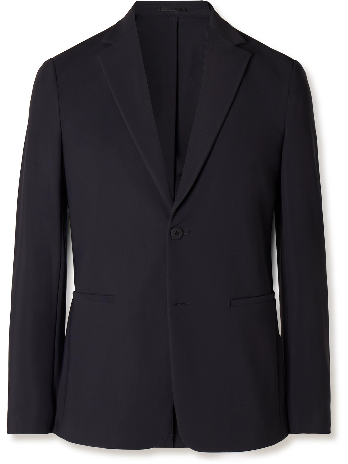 Theory Clinton Slim-fit Unstructured Crinkled Nylon-blend Blazer In Blue