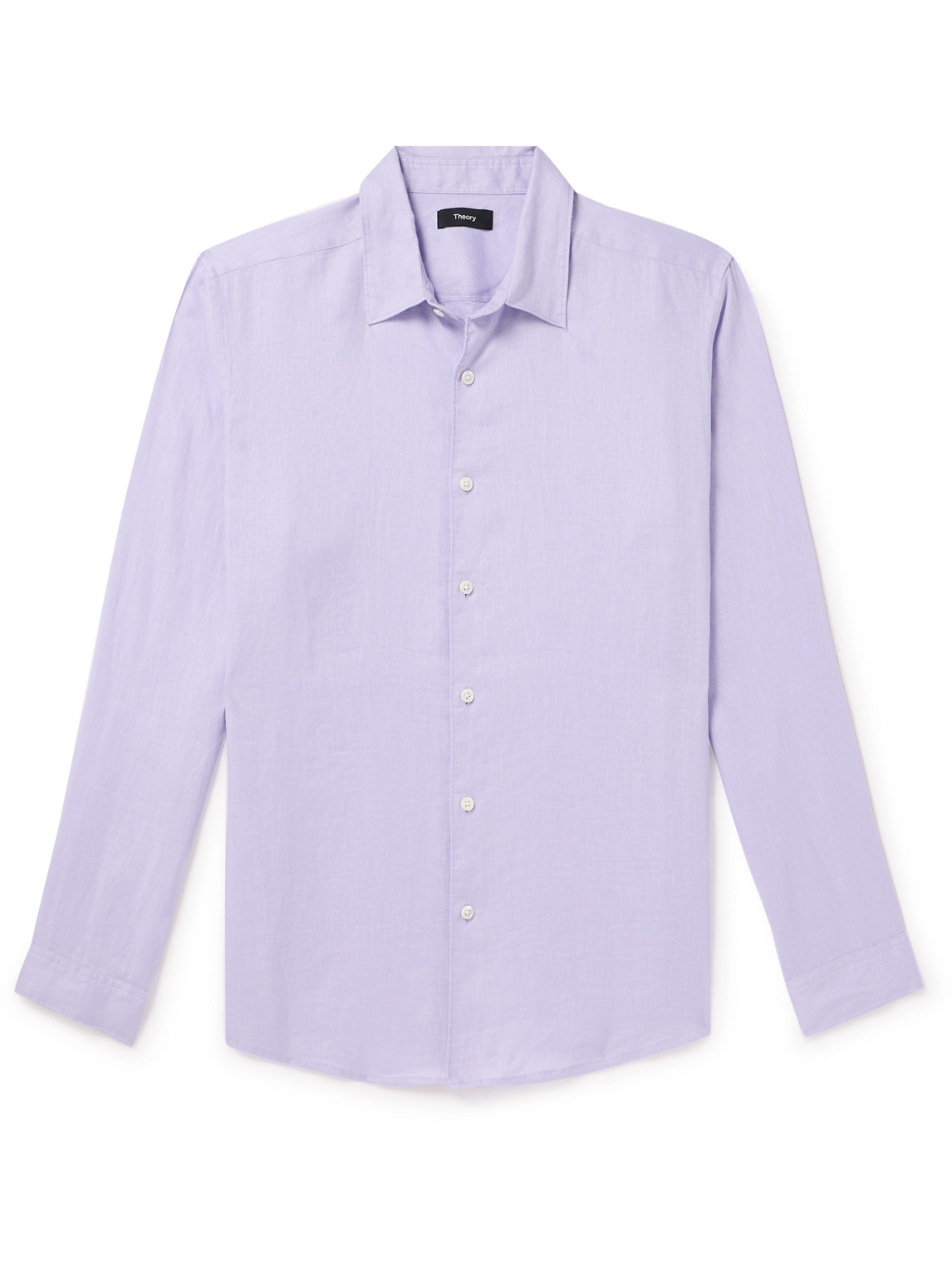 THEORY - Irving Linen Shirt - Men - Purple - S