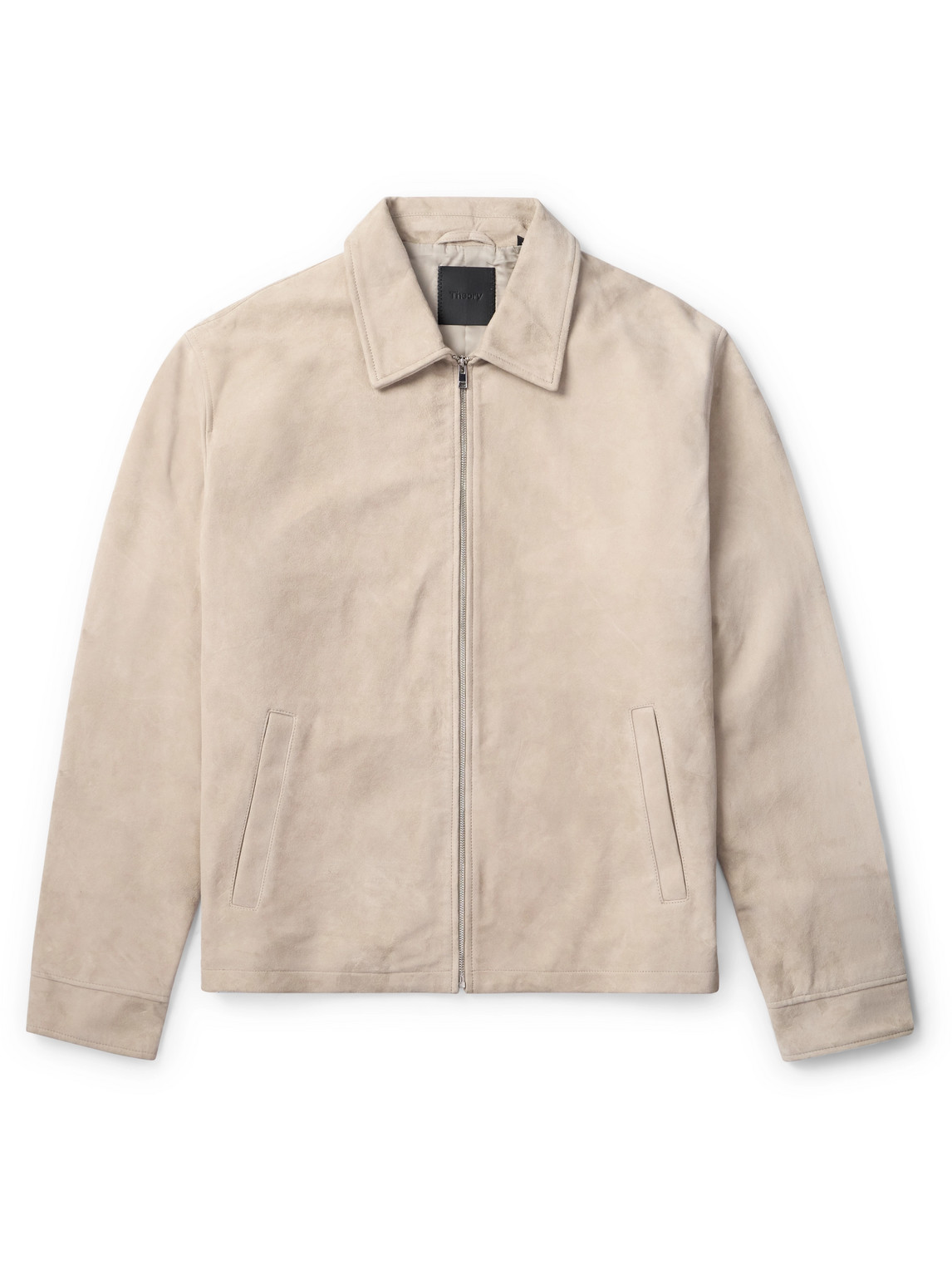 Theory Hazelton Suede Jacket In Neutrals