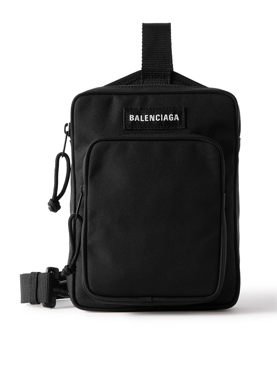 Balenciaga Explorer Logo-appliquéd Canvas Messenger Bag In Black