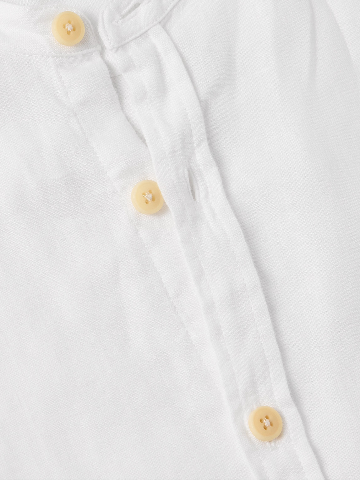 OLIVER SPENCER ASHCROFT GRANDAD-COLLAR LINEN SHIRT