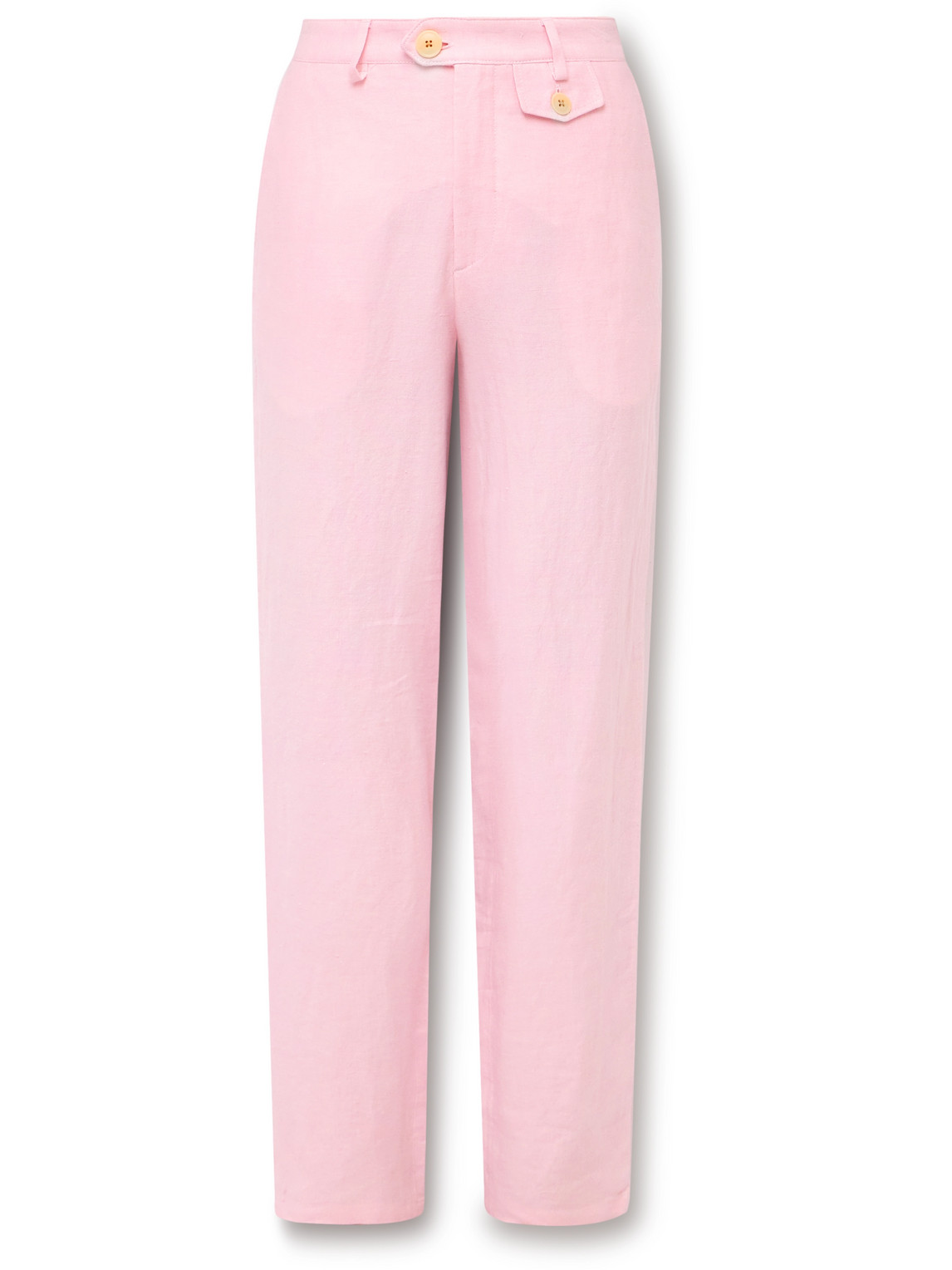 Oliver Spencer - Fishtail Slim-Fit Linen Suit Trousers - Men - Pink - UK/US 36