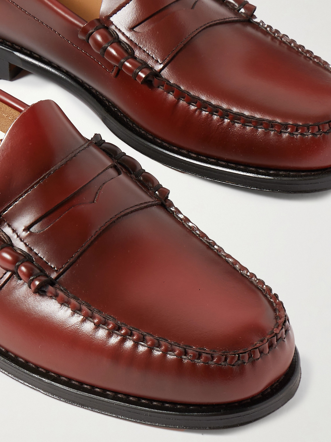 Shop G.h. Bass & Co. Weejuns Heritage Larson Leather Penny Loafers In Brown