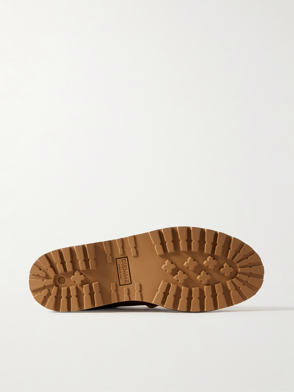 Diemme Cornaro Gomma Rubber And Nubuck-trimmed Full-grain Leather Sneakers In Brown