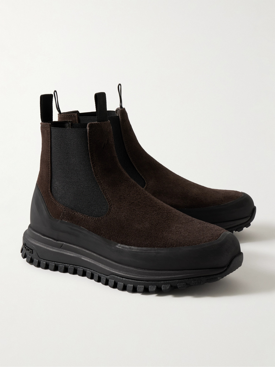 DIEMME RAMON RUBBER-TRIMMED SUEDE CHELSEA BOOTS
