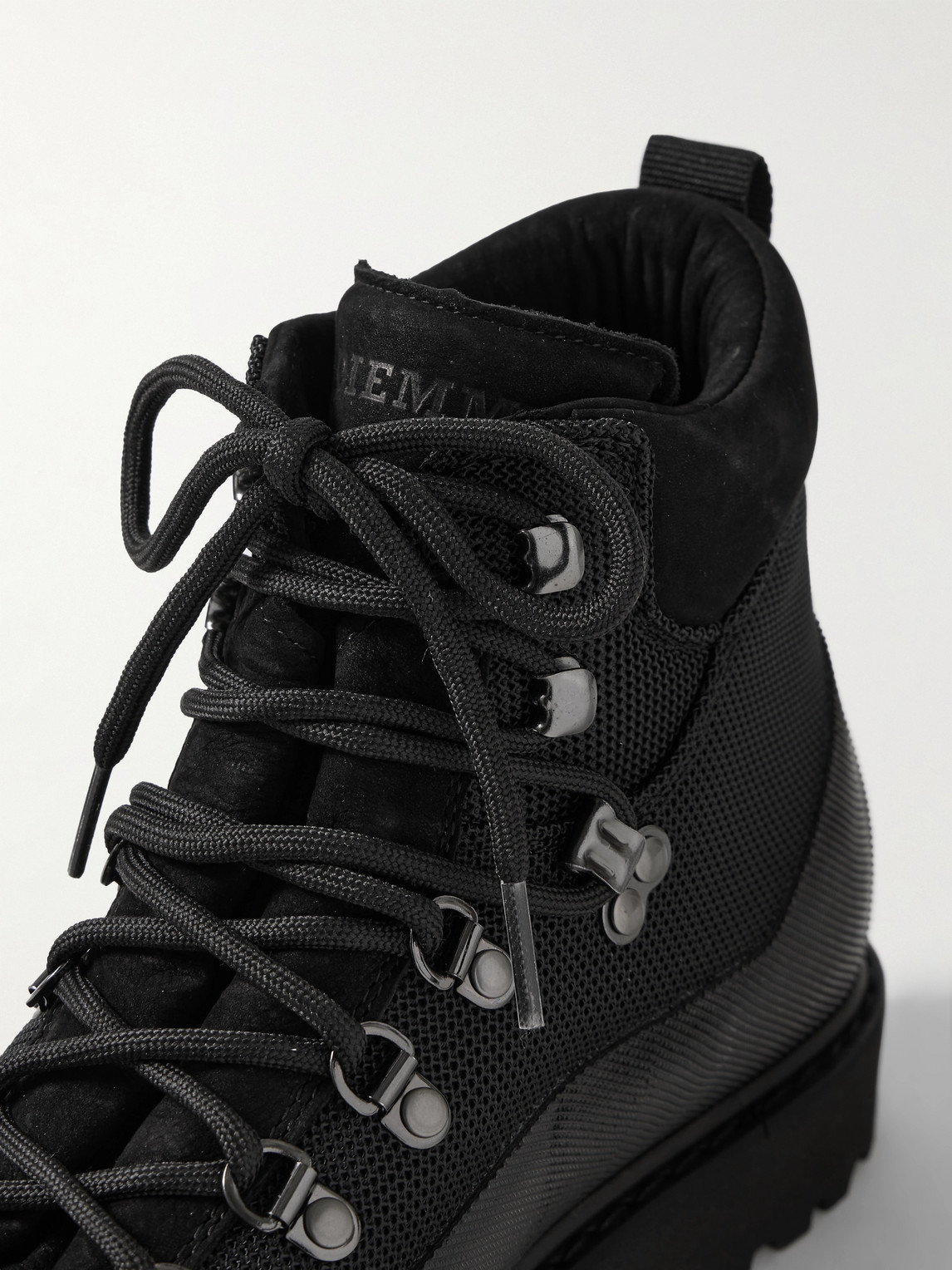 Diemme Roccia Vet Sport Suede And Rubber-trimmed Tech-shell Hiking Boots In Black