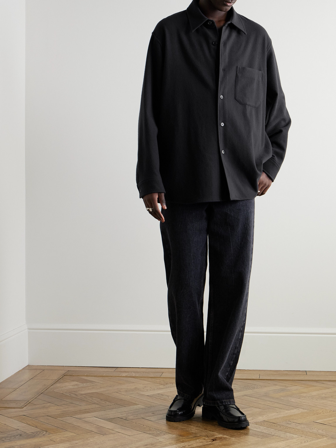 Auralee - Super 180s Wool-Flannel Shirt - Curated Menswear