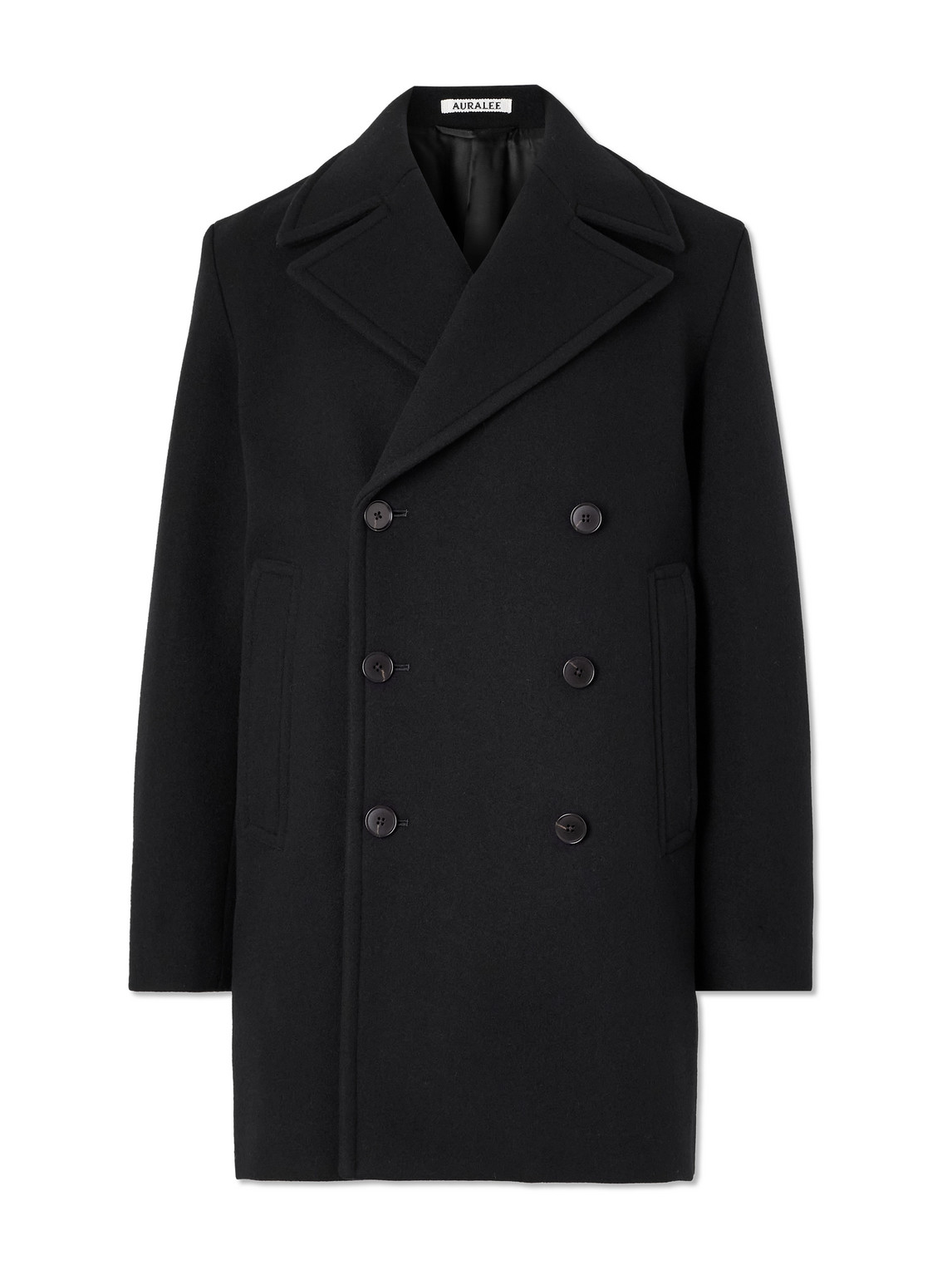 ジャケット・アウター AURALEE SUPERMILLED DOUBLE BREASTED COAT Auralee LIGHT MELTON DOUBLE-BREASTED COAT / TOP BEIGE size 3