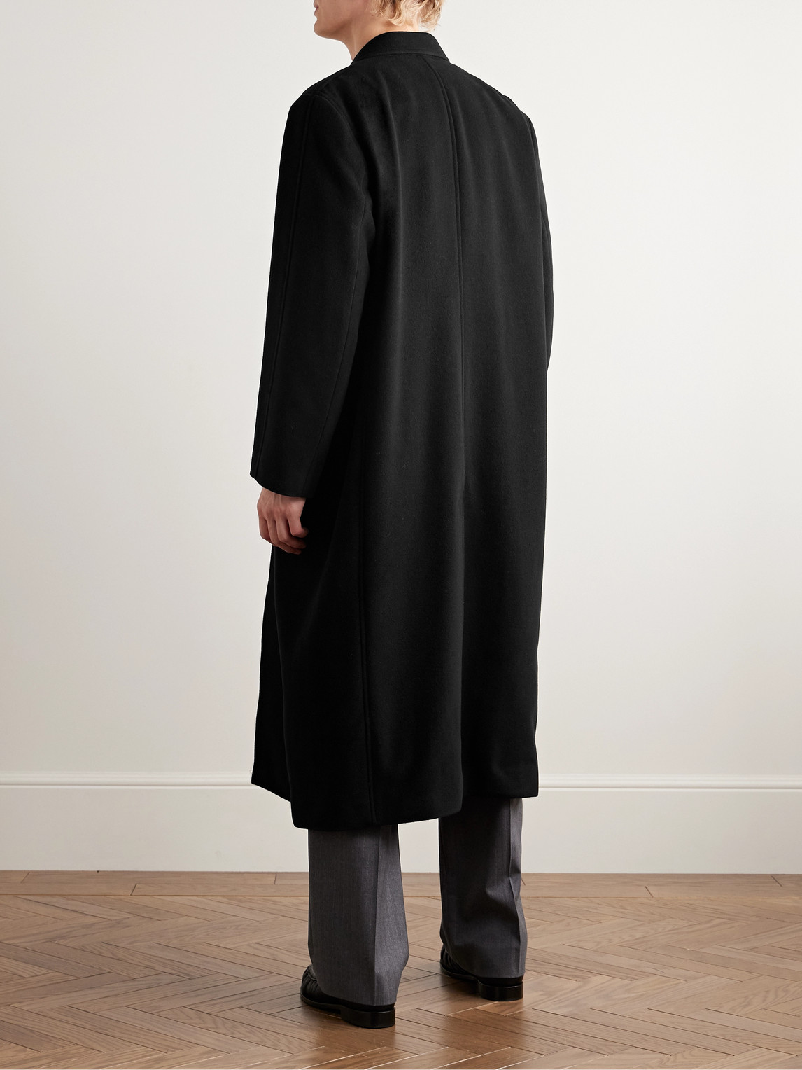 Auralee - Oversized Double-Breasted Super 160s Wool Coat - Curated