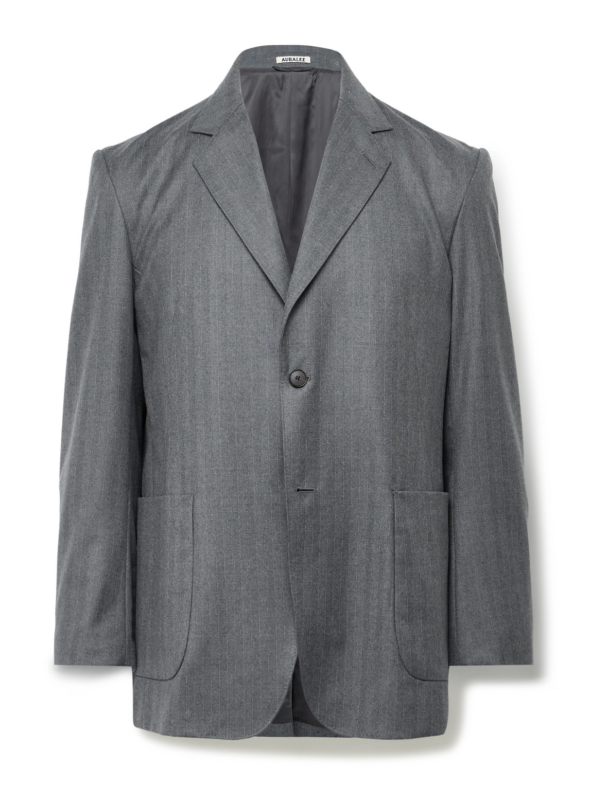 Unstructured Pinstriped Wool-Blend Twill Suit Jacket