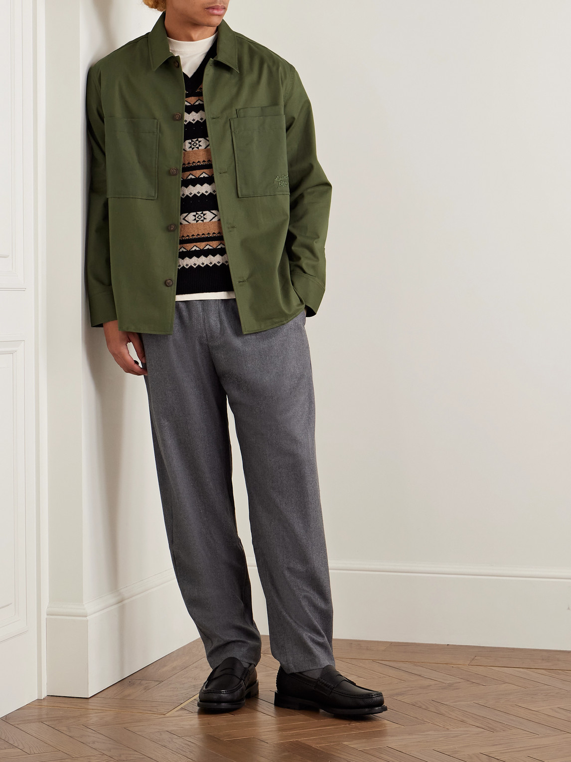 公式】Maison Kitsune OVERSHIRT MAISON KITSUNE◇24AW/ZIPPED