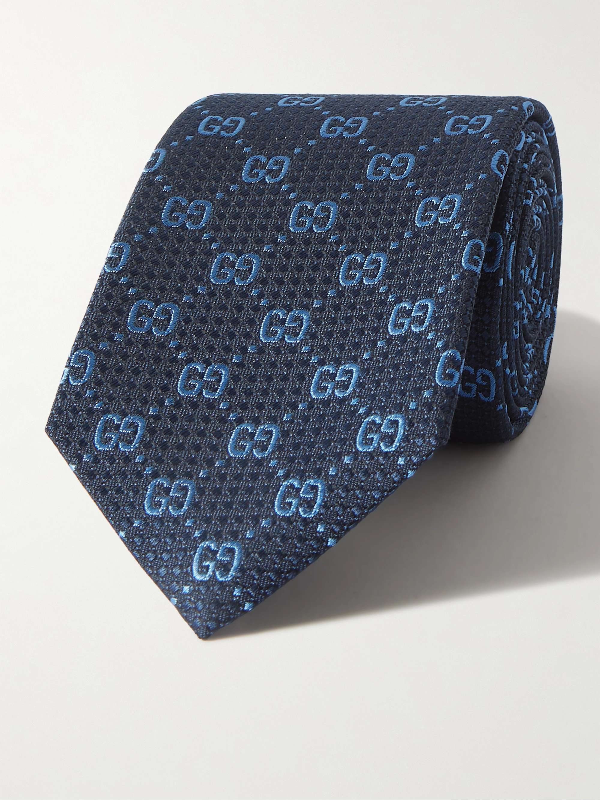 7cm Logo Jacquard Silk Tie navy One Size