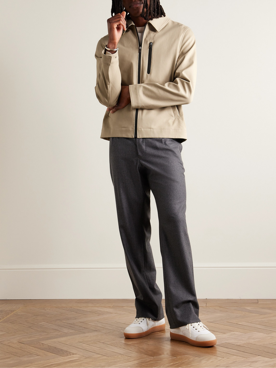 Shop Yves Salomon Double-faced Cotton-twill Jacket In Neutrals