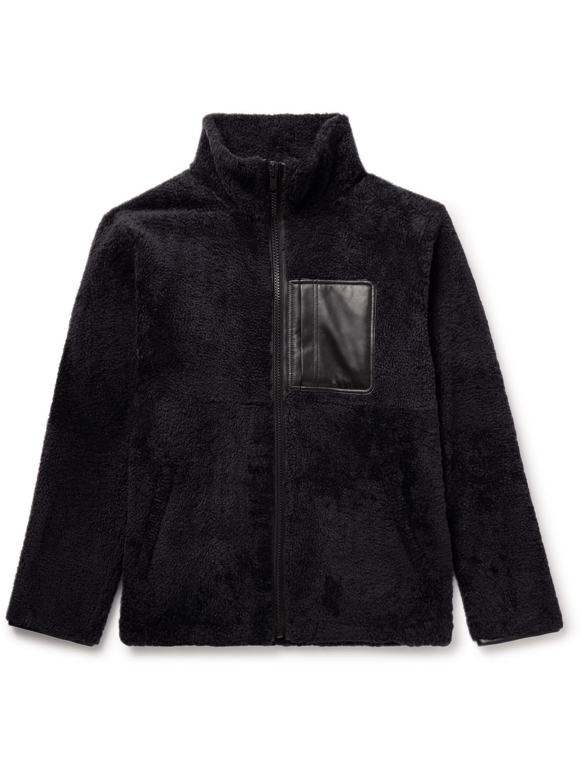 Yves Salomon - Reversible Leather-Trimmed Shearling and Shell Jacket - Men - Black - IT 50