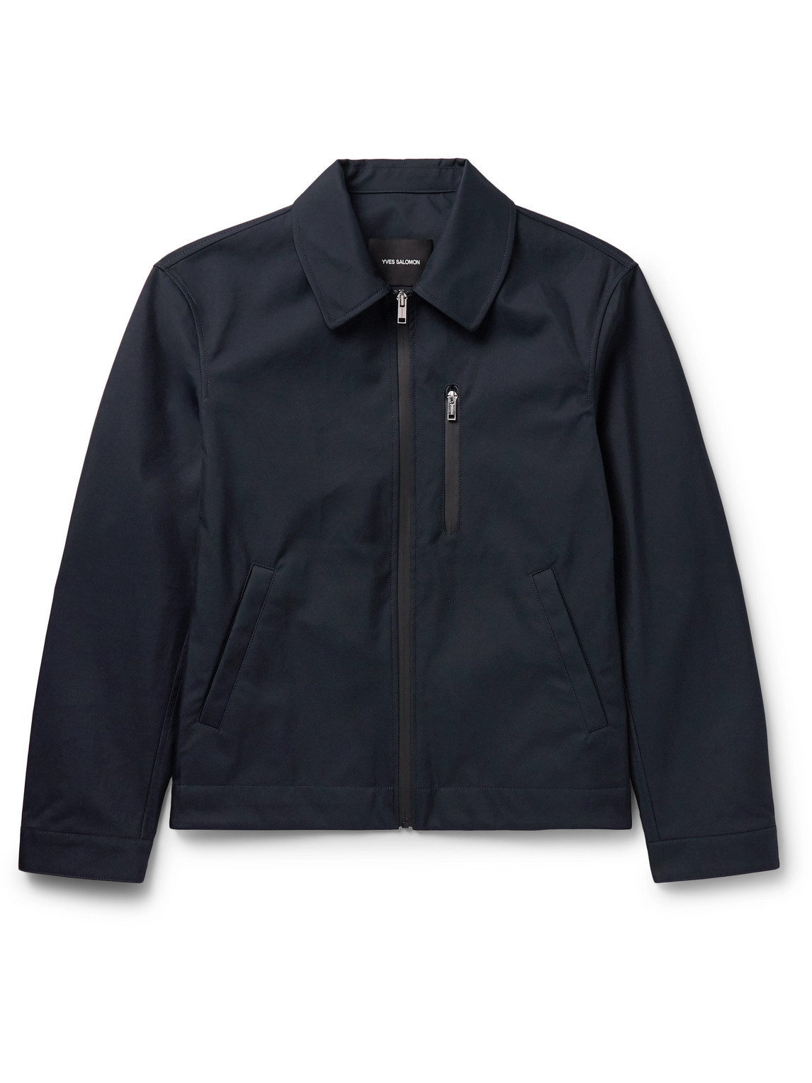Yves Salomon Double-faced Cotton-twill Jacket In Blue