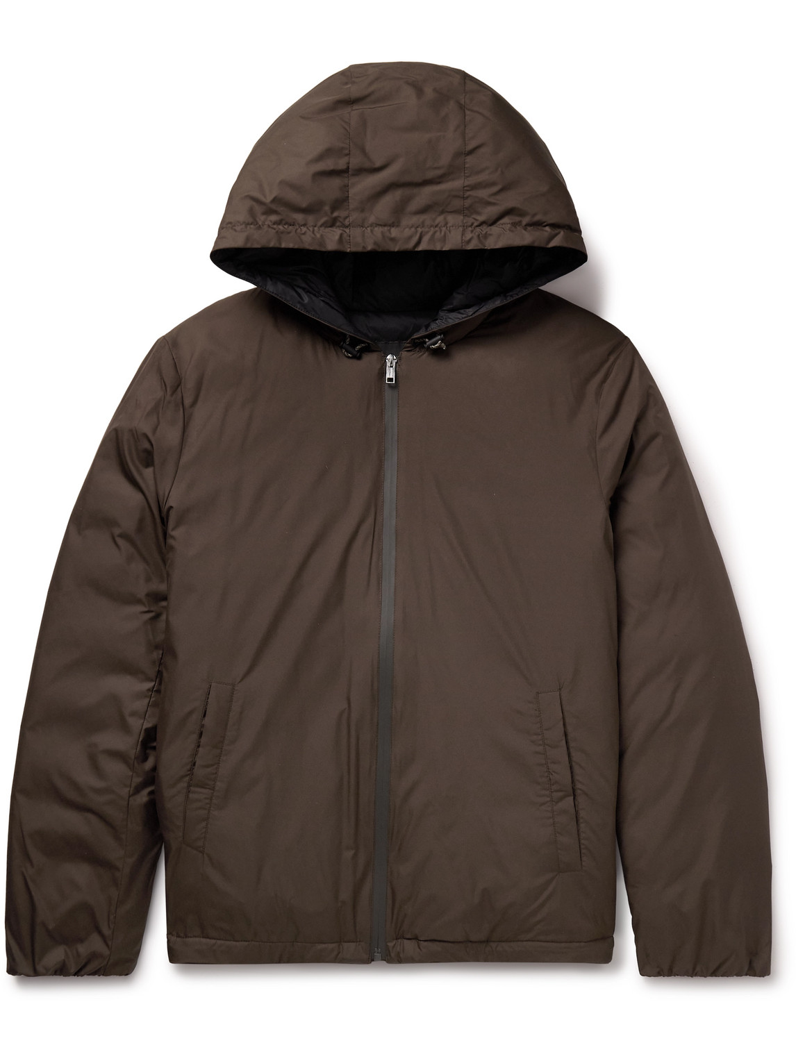 Slim-Fit Shell Hooded Down Jacket