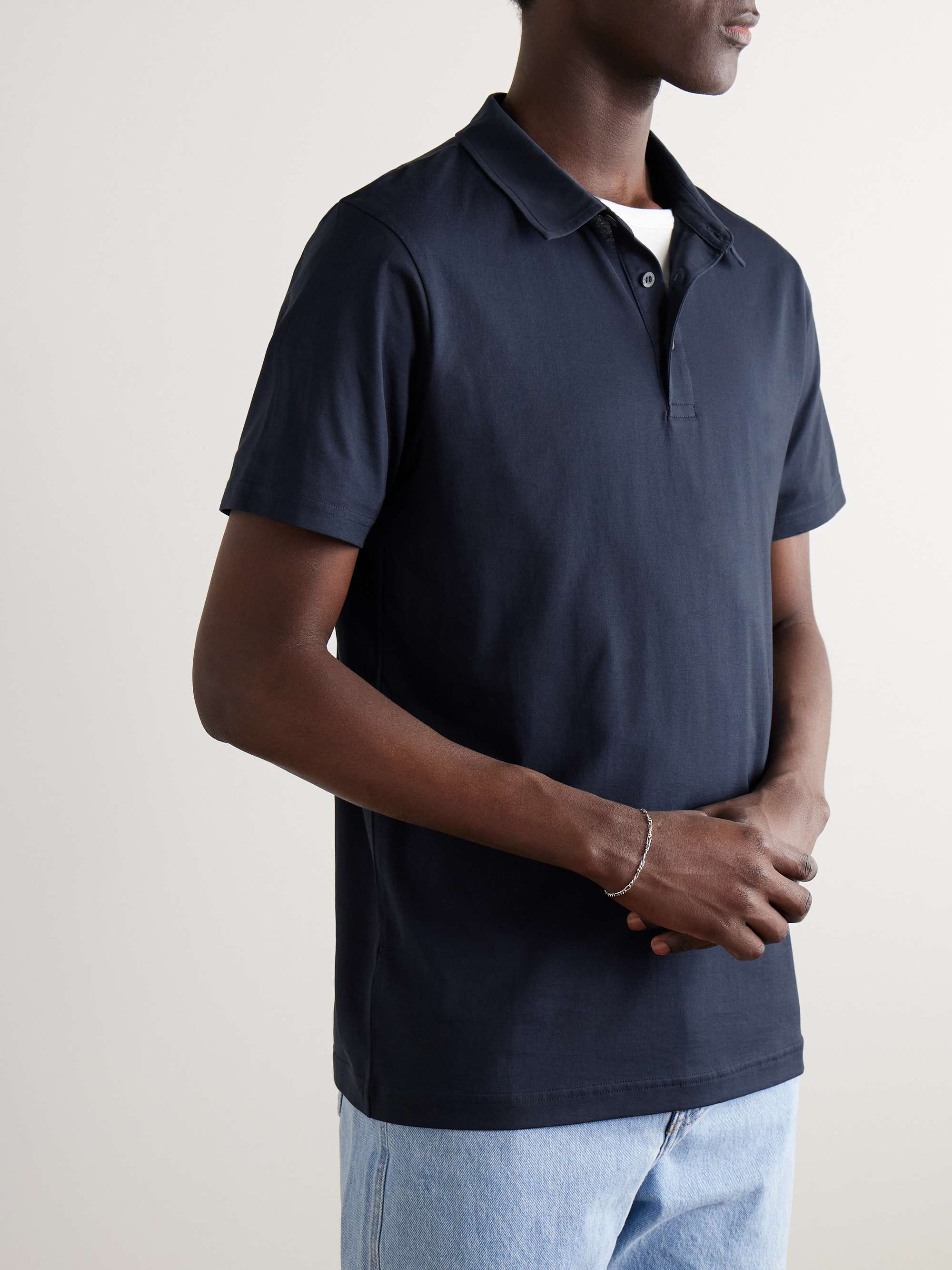 SUNSPEL Cotton-Piqué Polo Shirt