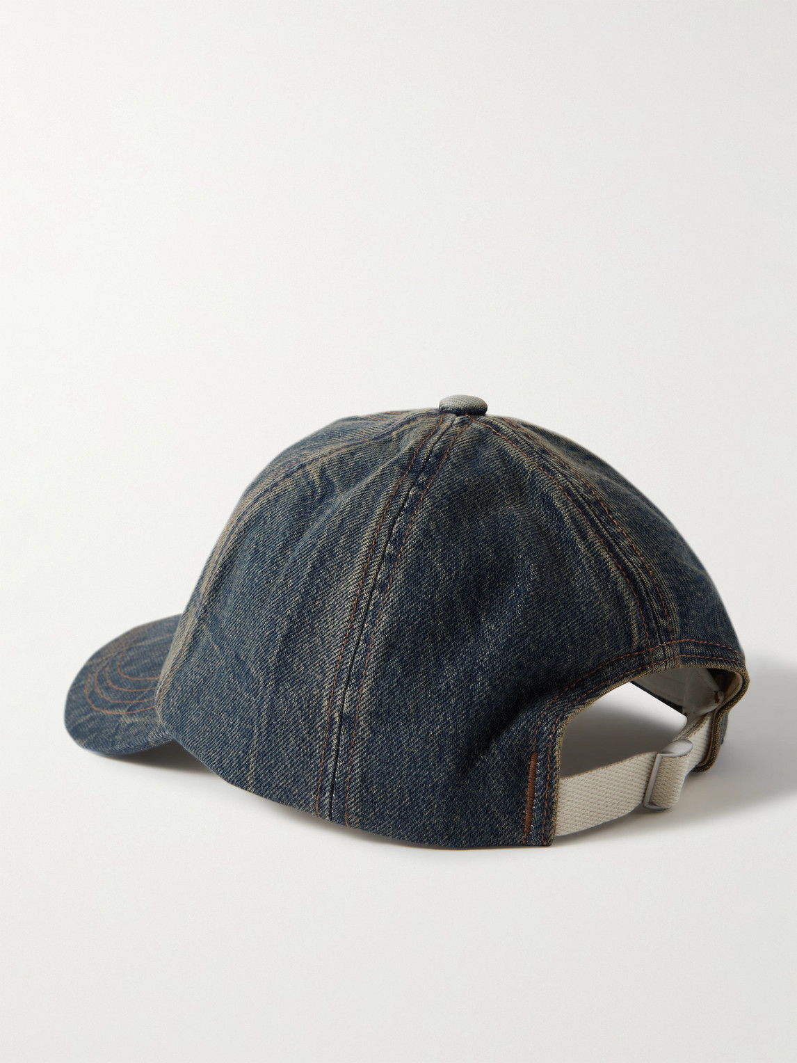 ACNE STUDIOS CARLIY MATRIX LOGO-APPLIQUÈD DENIM BASEBALL CAP 