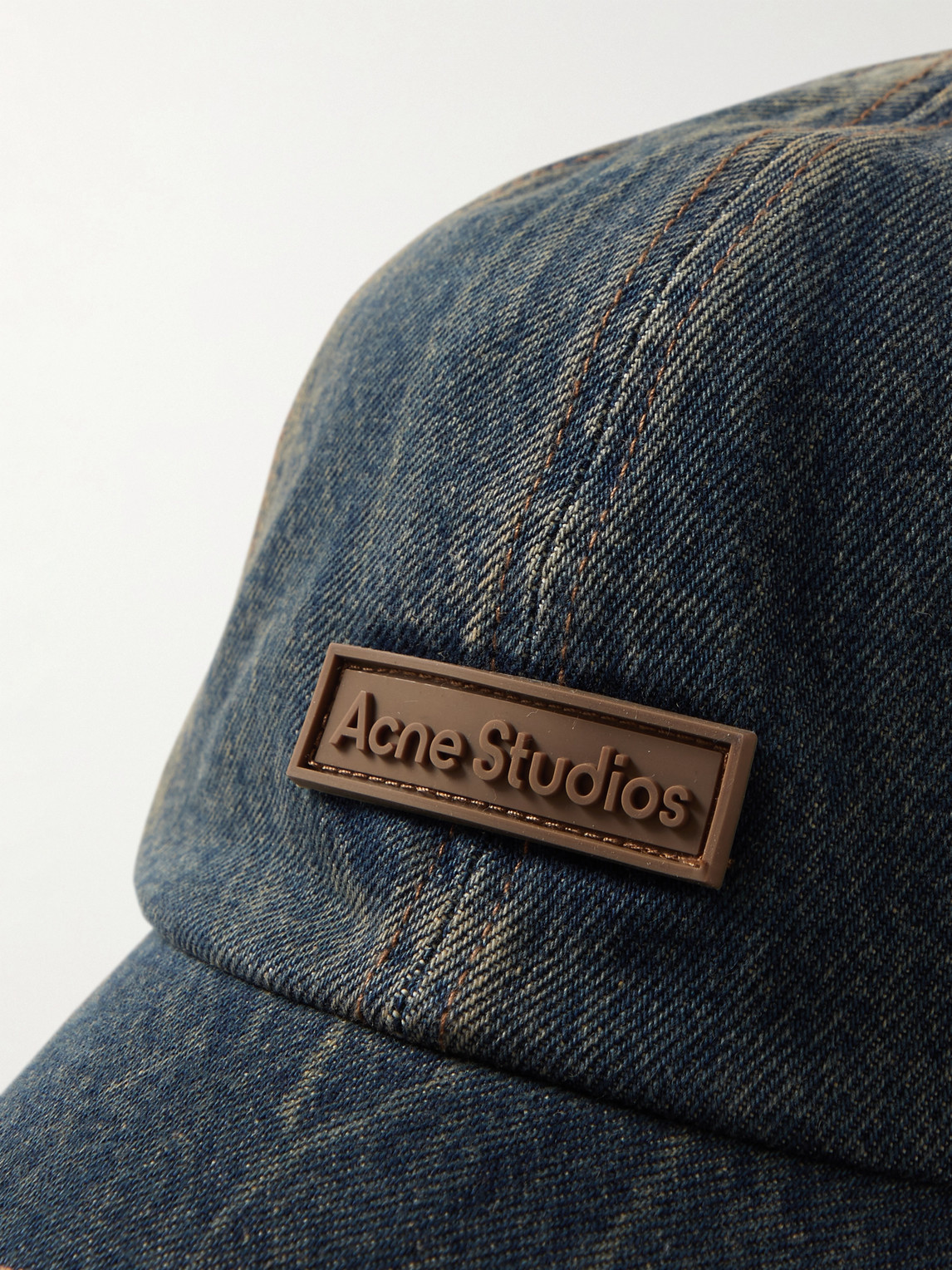 ACNE STUDIOS CARLIY MATRIX LOGO-APPLIQUÈD DENIM BASEBALL CAP 