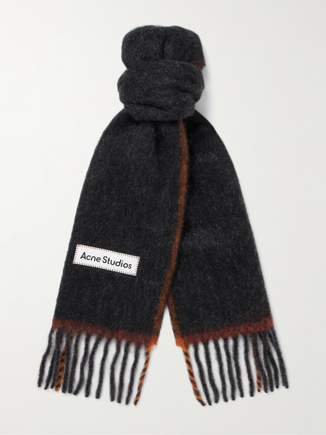 Acne Studios Vally Fringed Knitted Scarf - Men