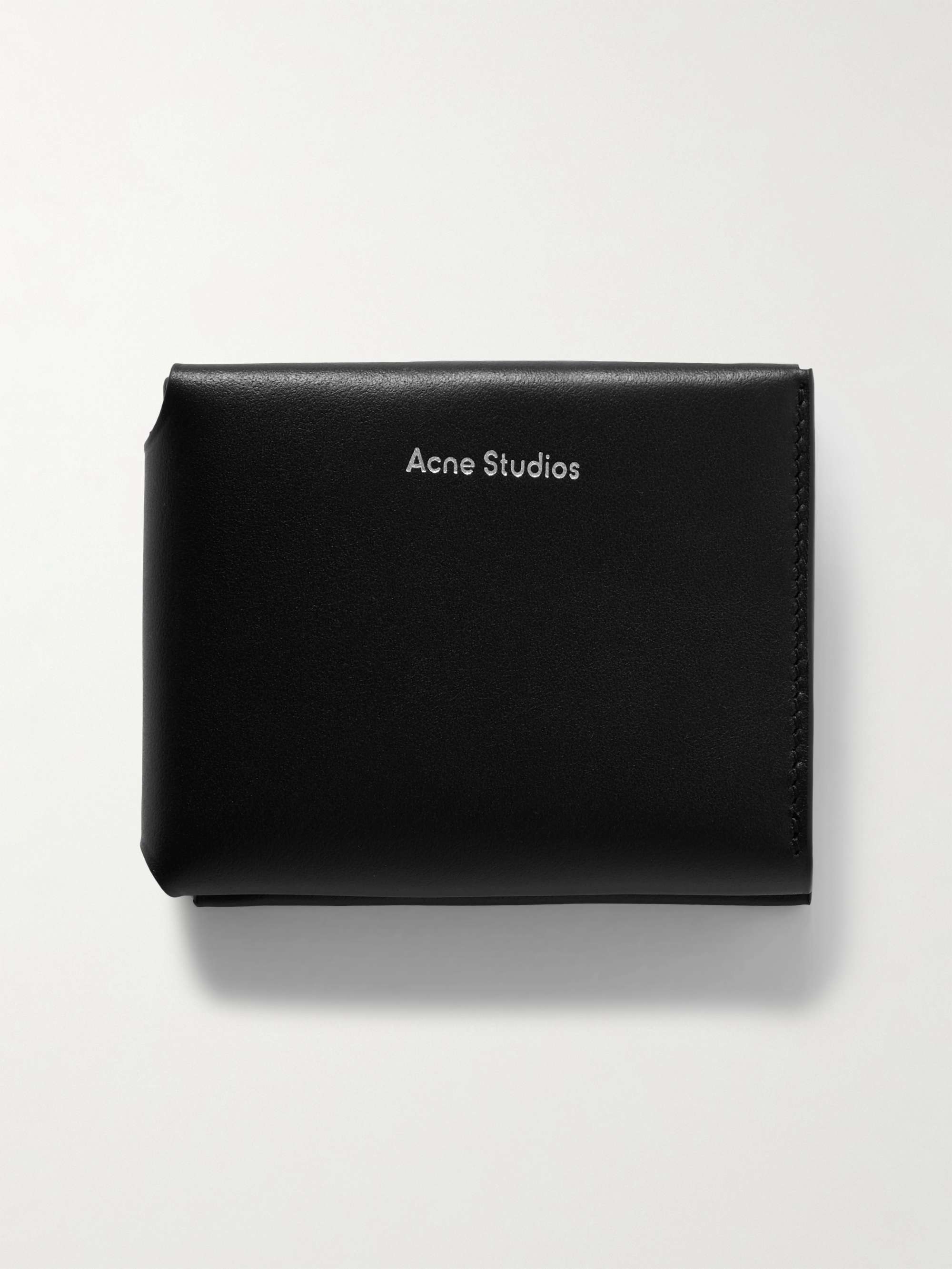 ACNE STUDIOS　三つ折り財布　ウォレット　※箱付き Acne Studios - レザー製三つ折りウォレット - ブラック