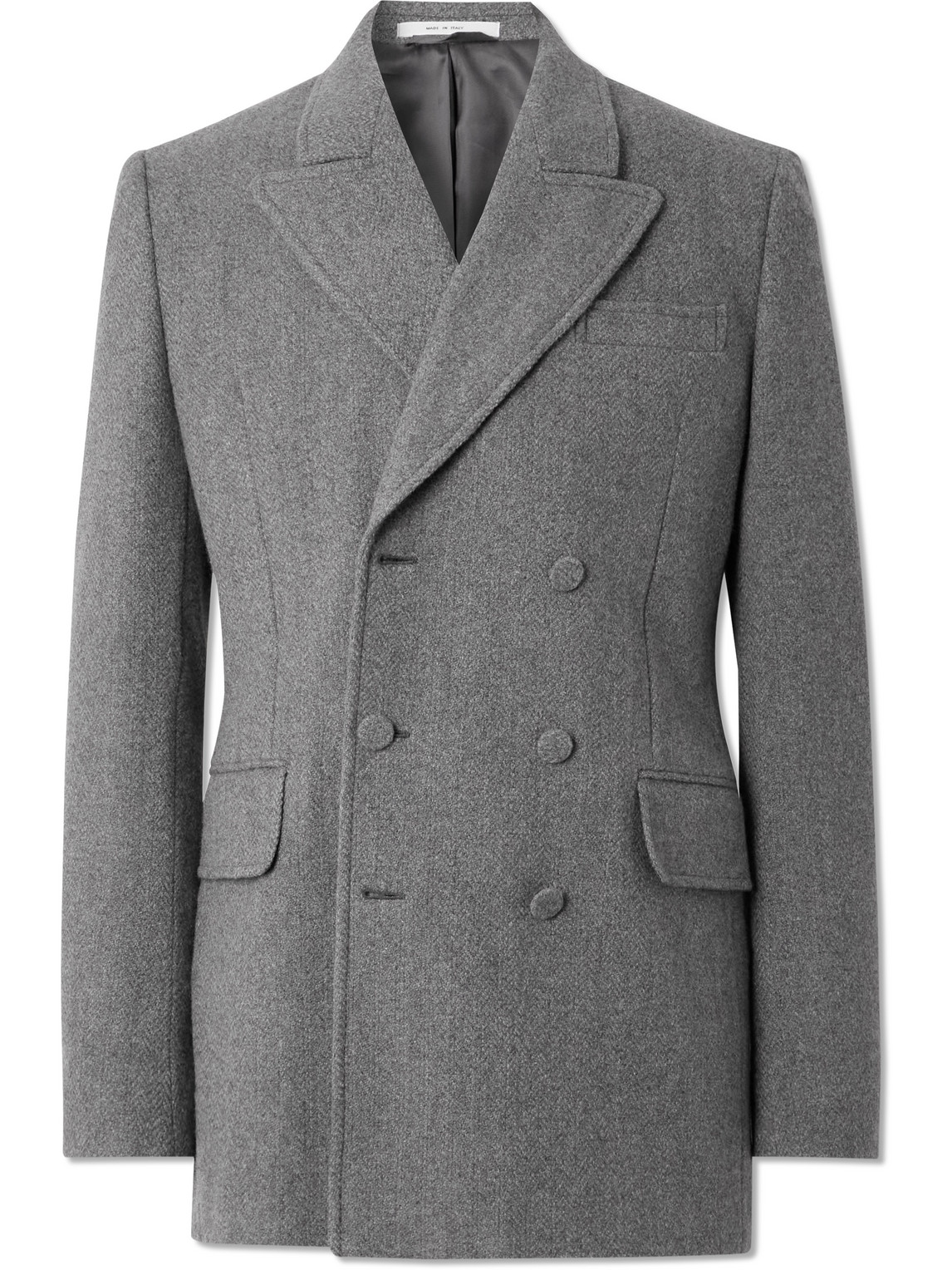 Double-Breasted Virgin Wool and Cashmere-Blend Blazer
