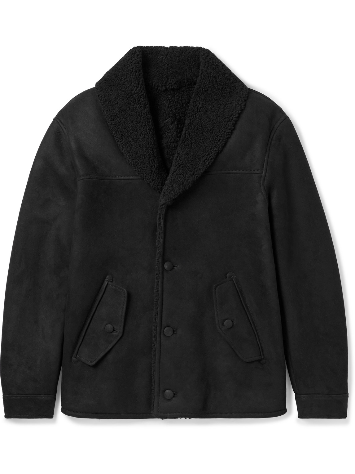 Shawl-Collar Shearling Jacket