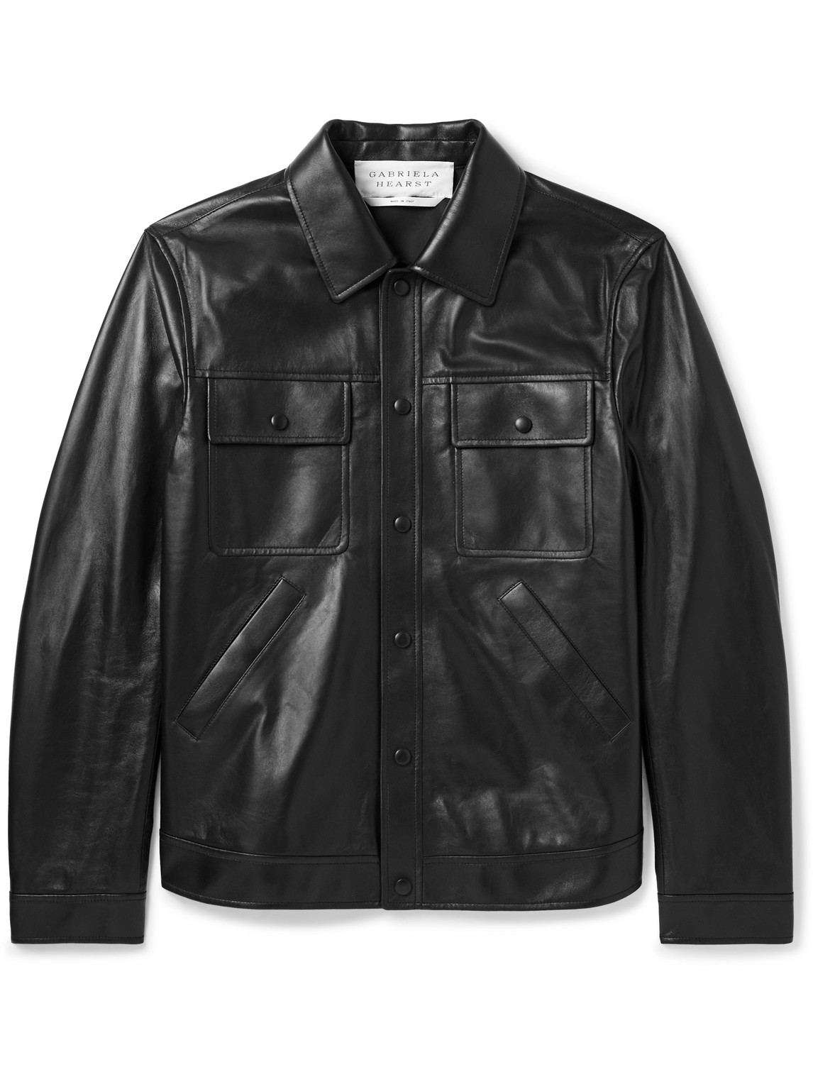 Gabriela Hearst Levy Leather Jacket In Black